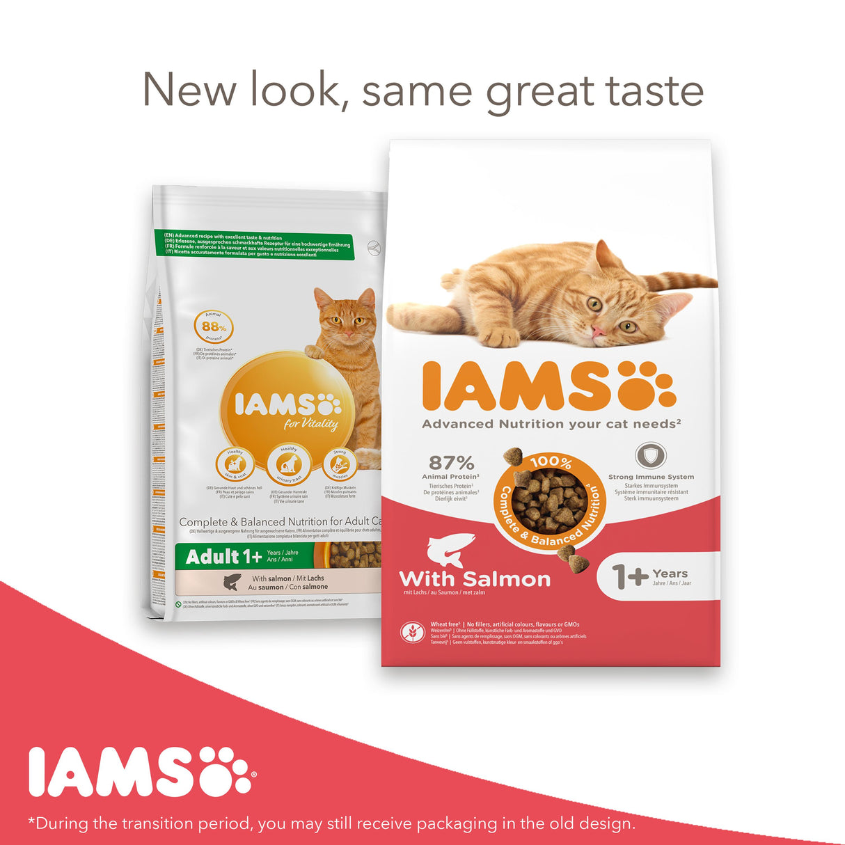 Iams Adult Salmon & Chicken Dry Cat Food - 3kg