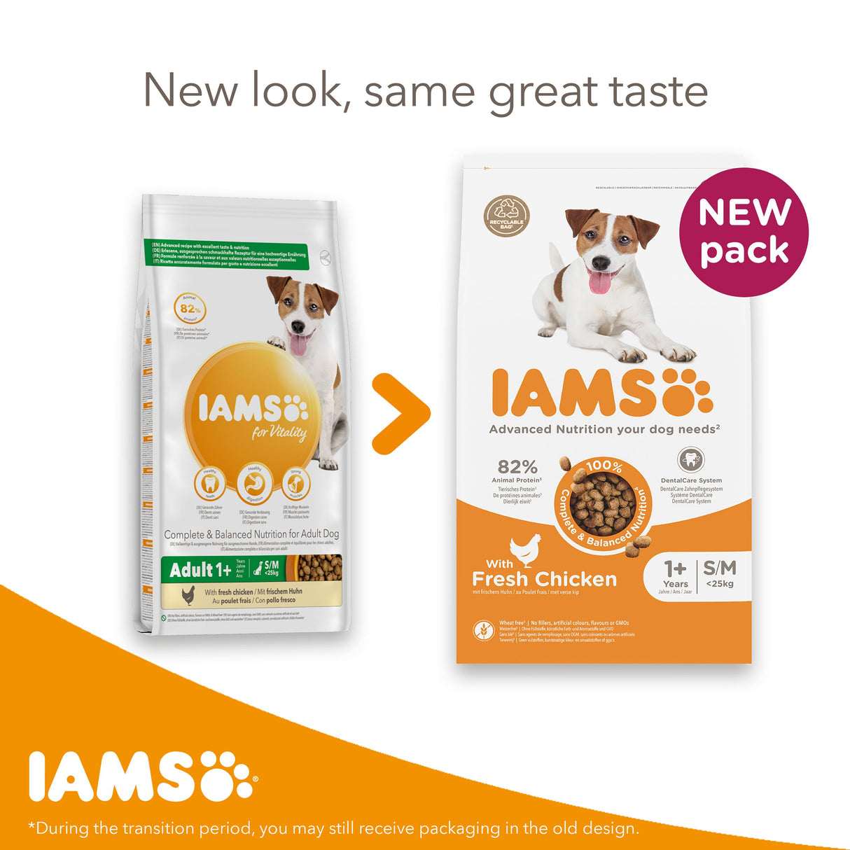 Iams Adult Vitality Small & Medium Dry Dog Food - 2kg