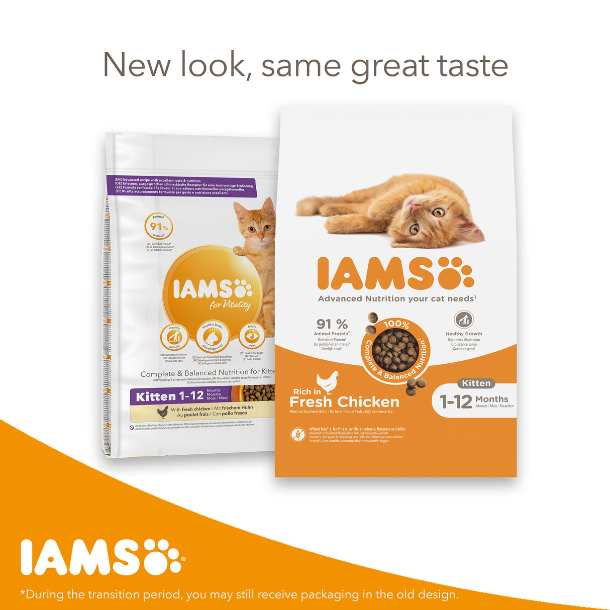 Iams For Vitality With Chicken Kitten Dry Cat Food - 10kg