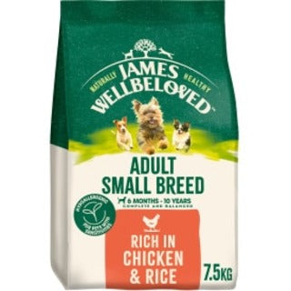 James Wellbeloved Dog Adult Small Breed Chicken & Rice - 7.5kg