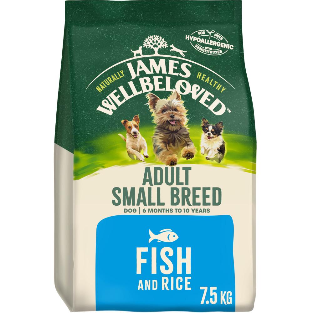 James Wellbeloved Fish & Rice Adult Small Breed Dry Dog Food 7.5kg