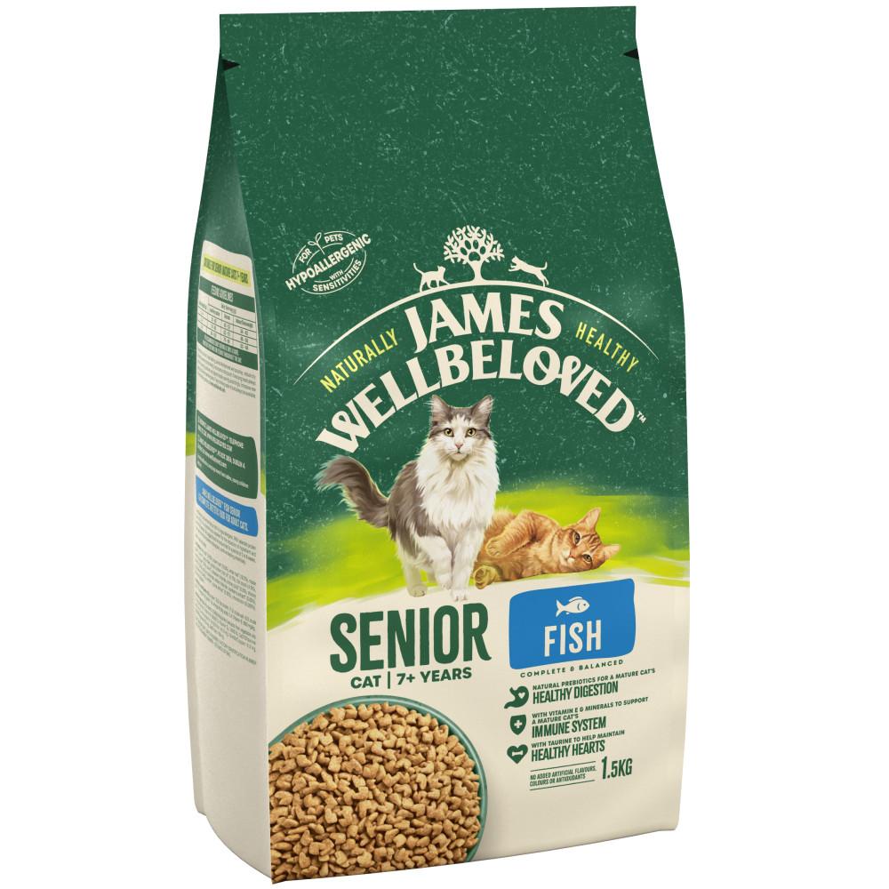 James Wellbeloved Fish & Rice Senior Dry Cat Food - 1.5kg