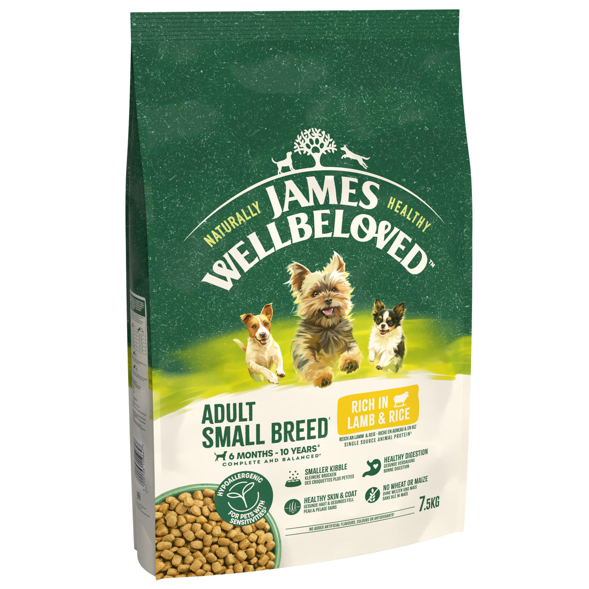James Wellbeloved Lamb & Rice Adult Small Breed Dry Dog Food 7.5kg