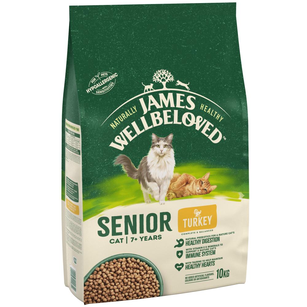 James Wellbeloved Senior Complete Dry Cat Food Turkey - 10kg