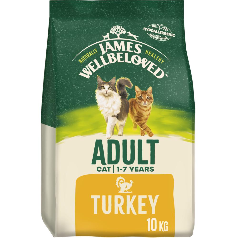 James Wellbeloved Turkey & Rice Adult Dry Cat Food - 10kg