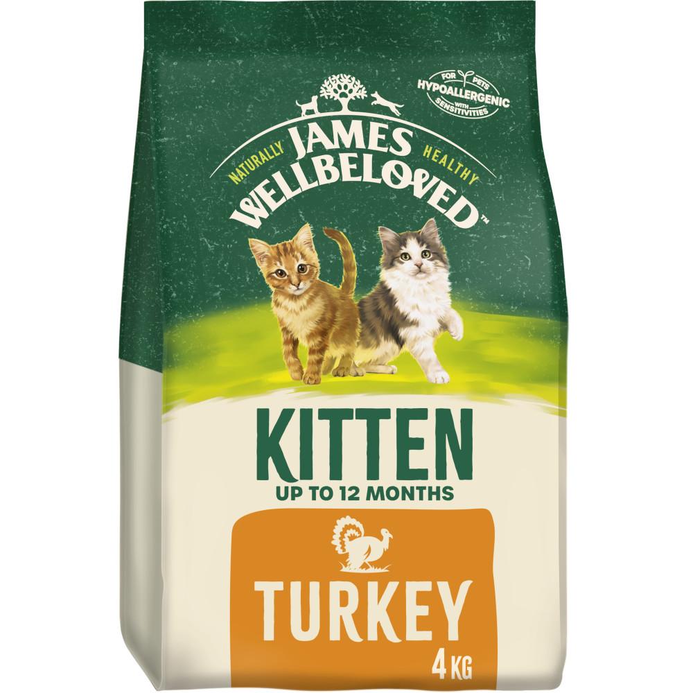 James Wellbeloved Kitten Complete Dry Cat Food Biscuits Turkey - 4kg