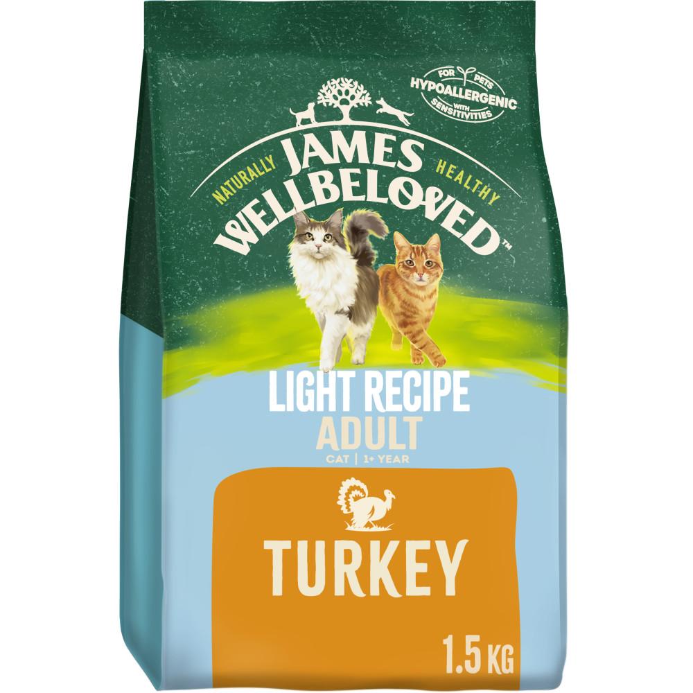 James Wellbeloved Turkey & Rice Light Dry Cat Food - 1.5kg