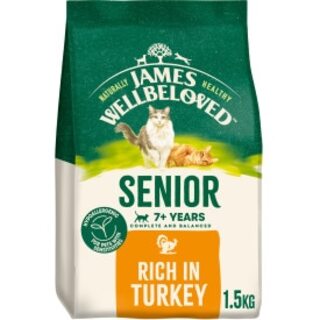 James Wellbeloved Turkey & Rice Senior Dry Cat Food - 1.5kg
