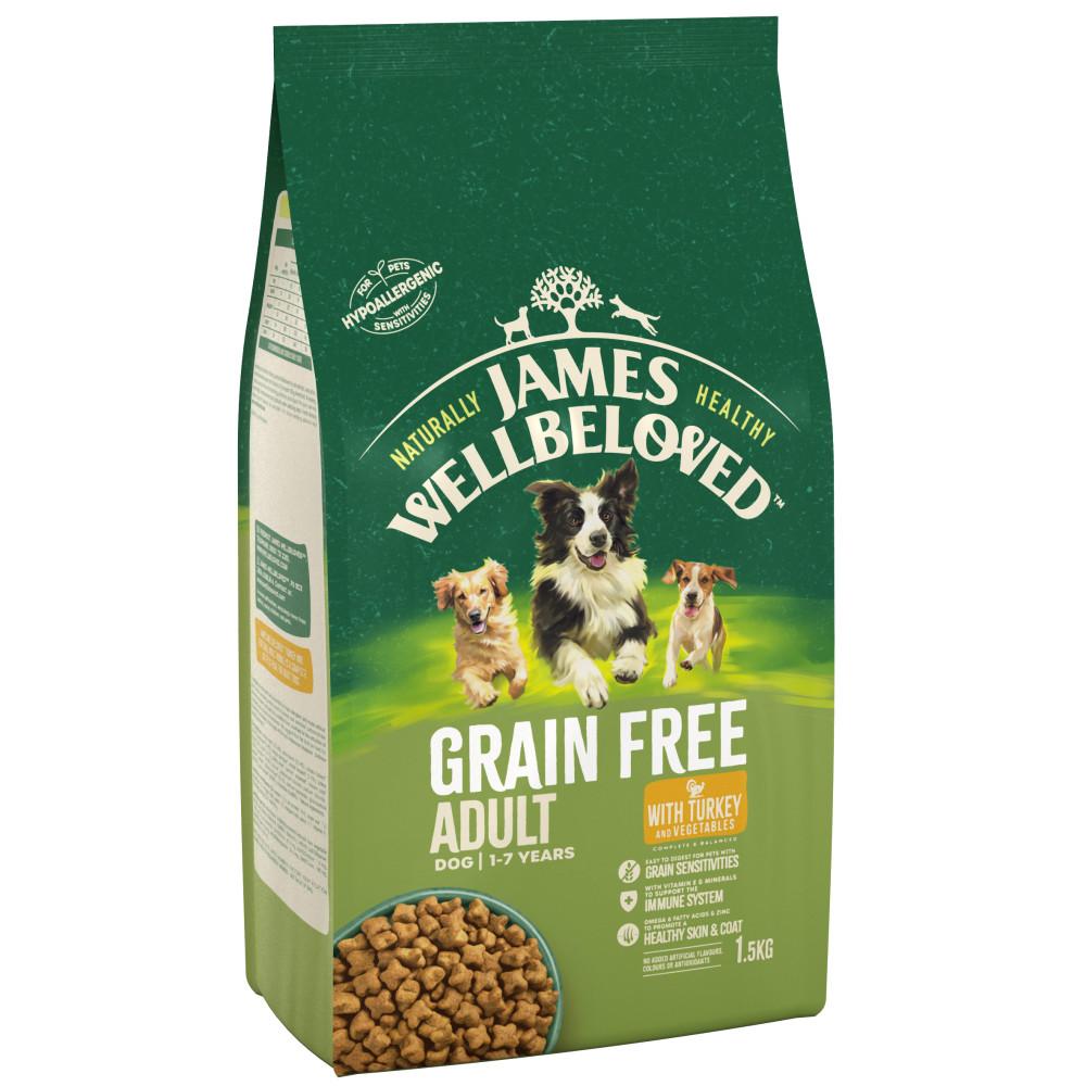 James Wellbeloved Turkey & Vegetable Adult Dry Dog Food - 1.5kg