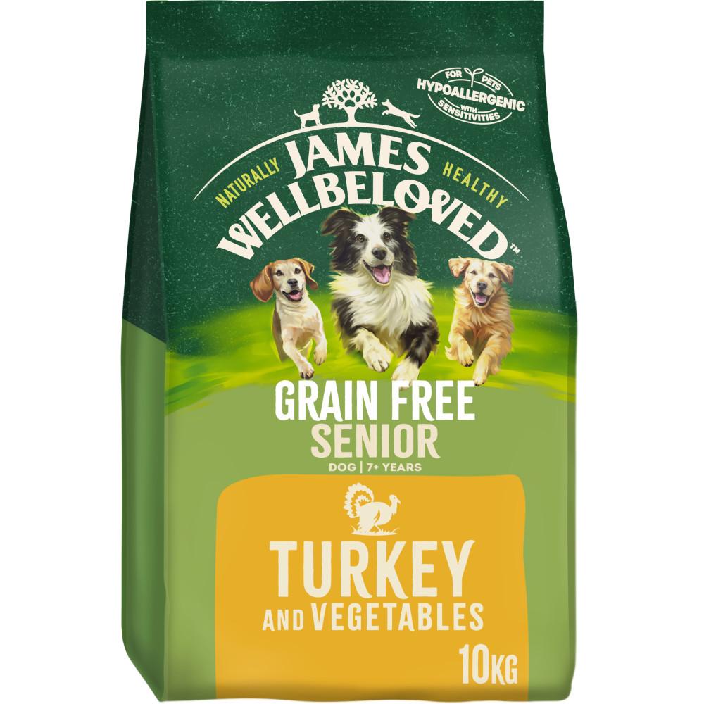 James Wellbeloved Turkey & Vegetable Grain Free Senior Dry Dog Food - 10kg