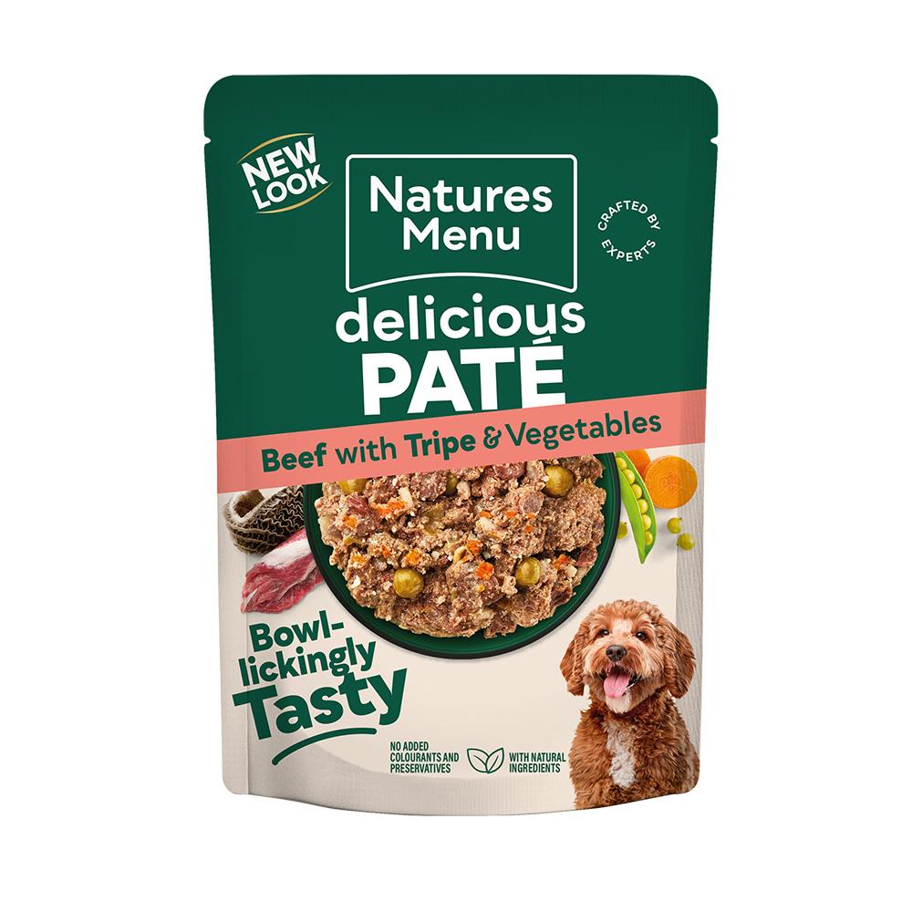 Natures Menu Beef with Tripe Dog Food Pouches - 8 x 300G