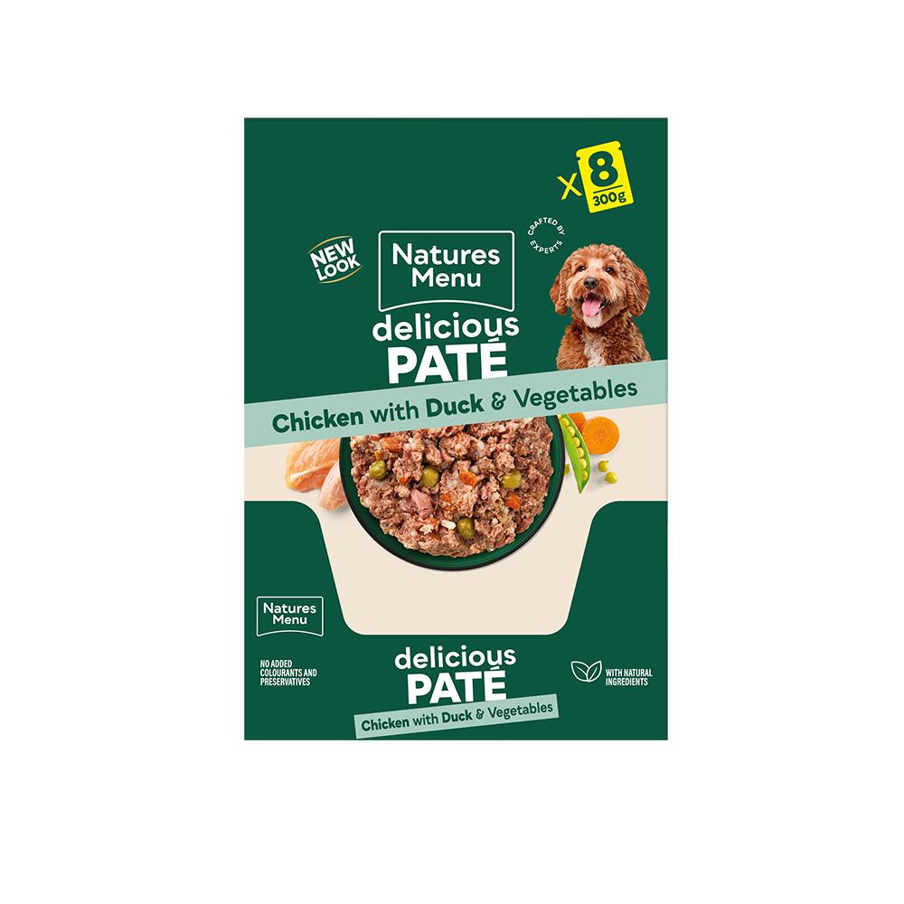 Natures Menu Chicken & Duck Wet Dog Food Pouches - 8 x 300G