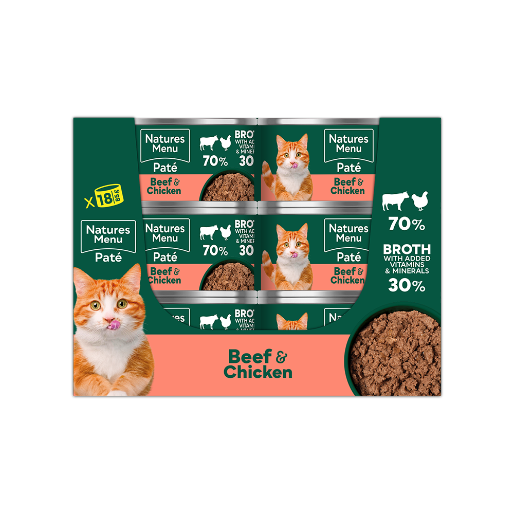 Natures Menu Especially for Cats Beef & Chicken Wet Cat Food Cans - 18 x 85g
