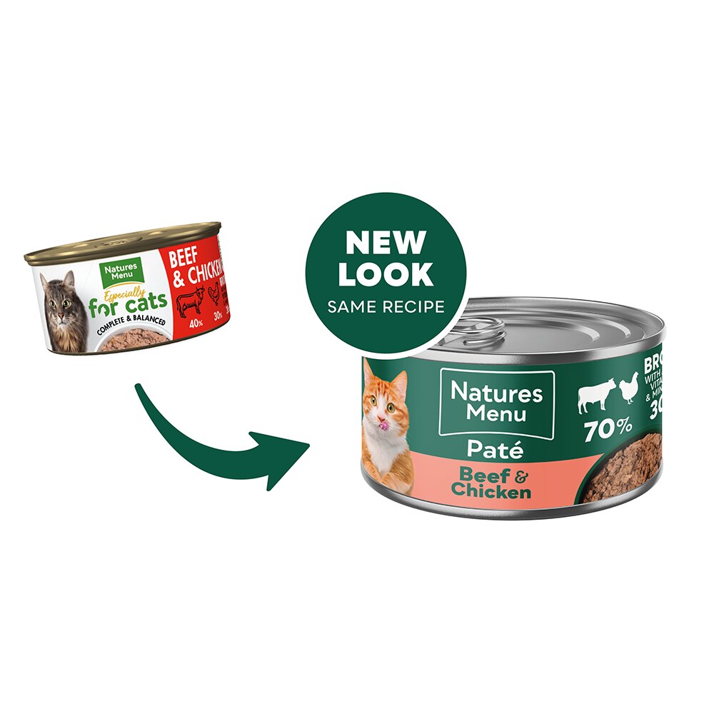 Natures Menu Especially for Cats Beef & Chicken Wet Cat Food Cans - 18 x 85g