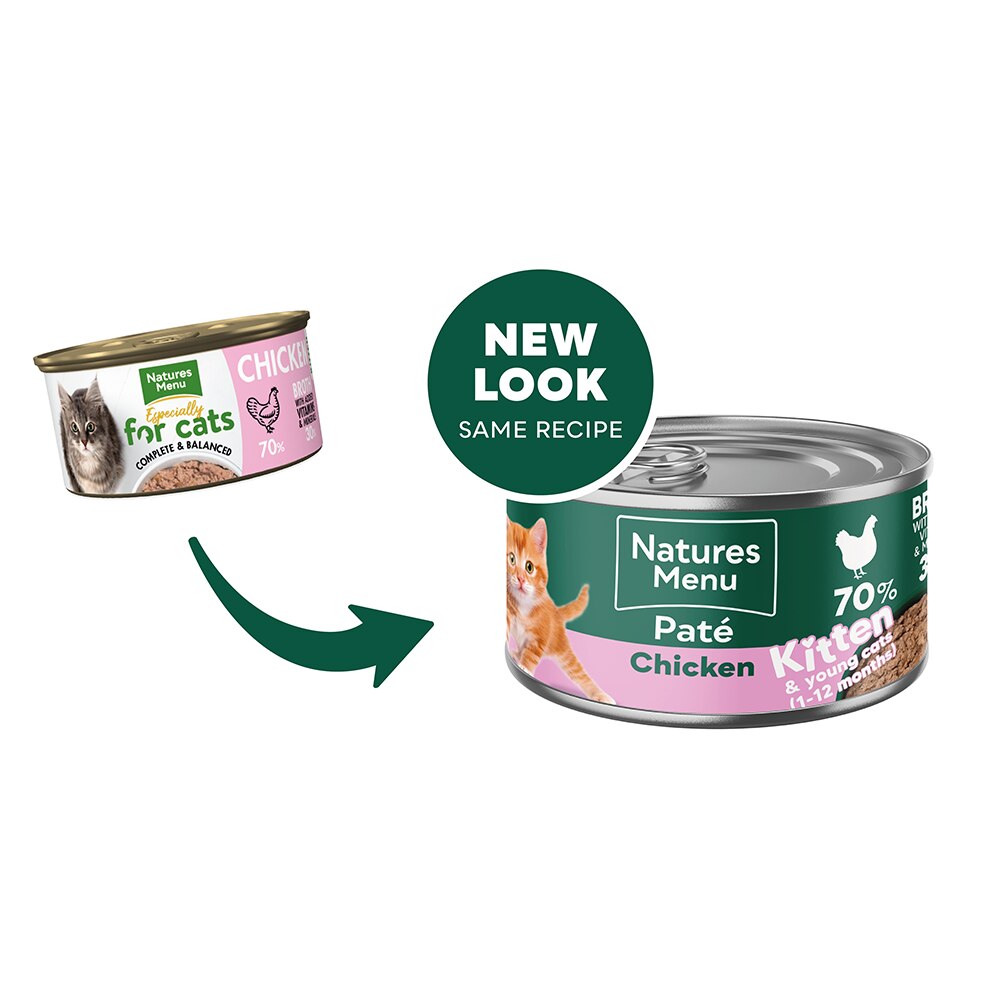 Natures Menu Especially for Cats Kitten Chicken Wet Cat Food Cans - 18 x 85g