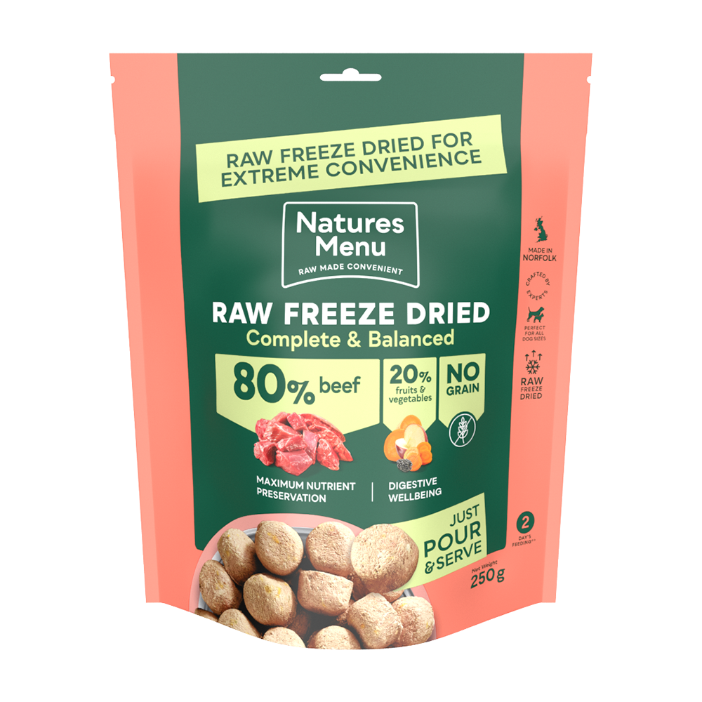 Natures Menu Freeze-Dried 80/20 Beef Dog Food - 250g