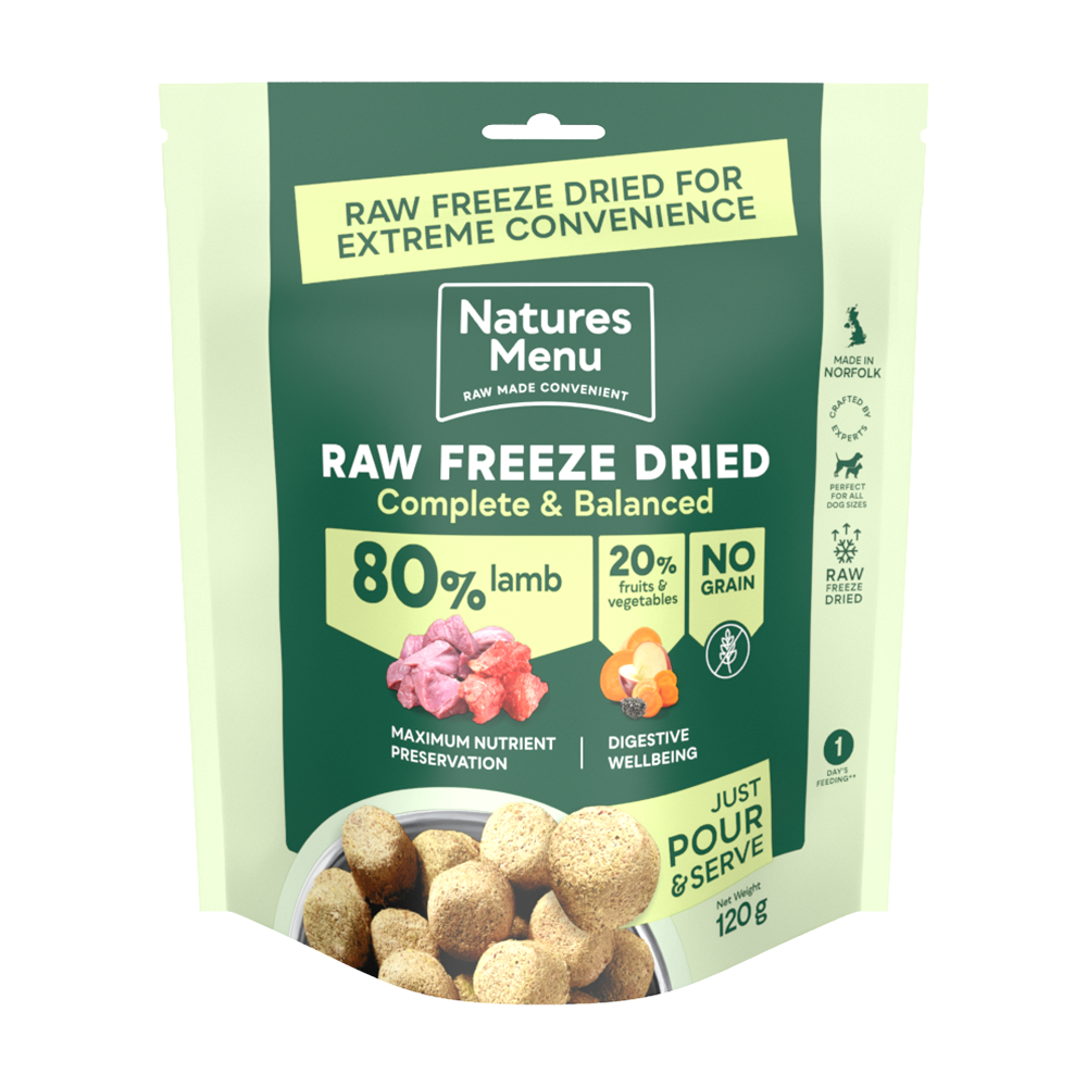 Natures Menu Freeze-Dried 80/20 Lamb Dog Food - 120g