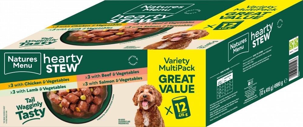 Natures Menu Hearty Stew Multipack Dog Food Cans 12 X 415g