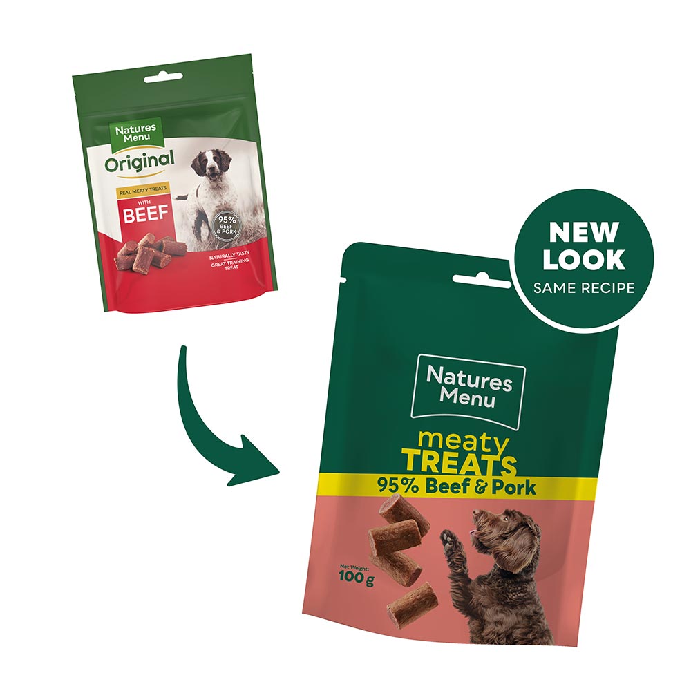 Natures Menu Meaty Treats Beef Dog Treats - 100g