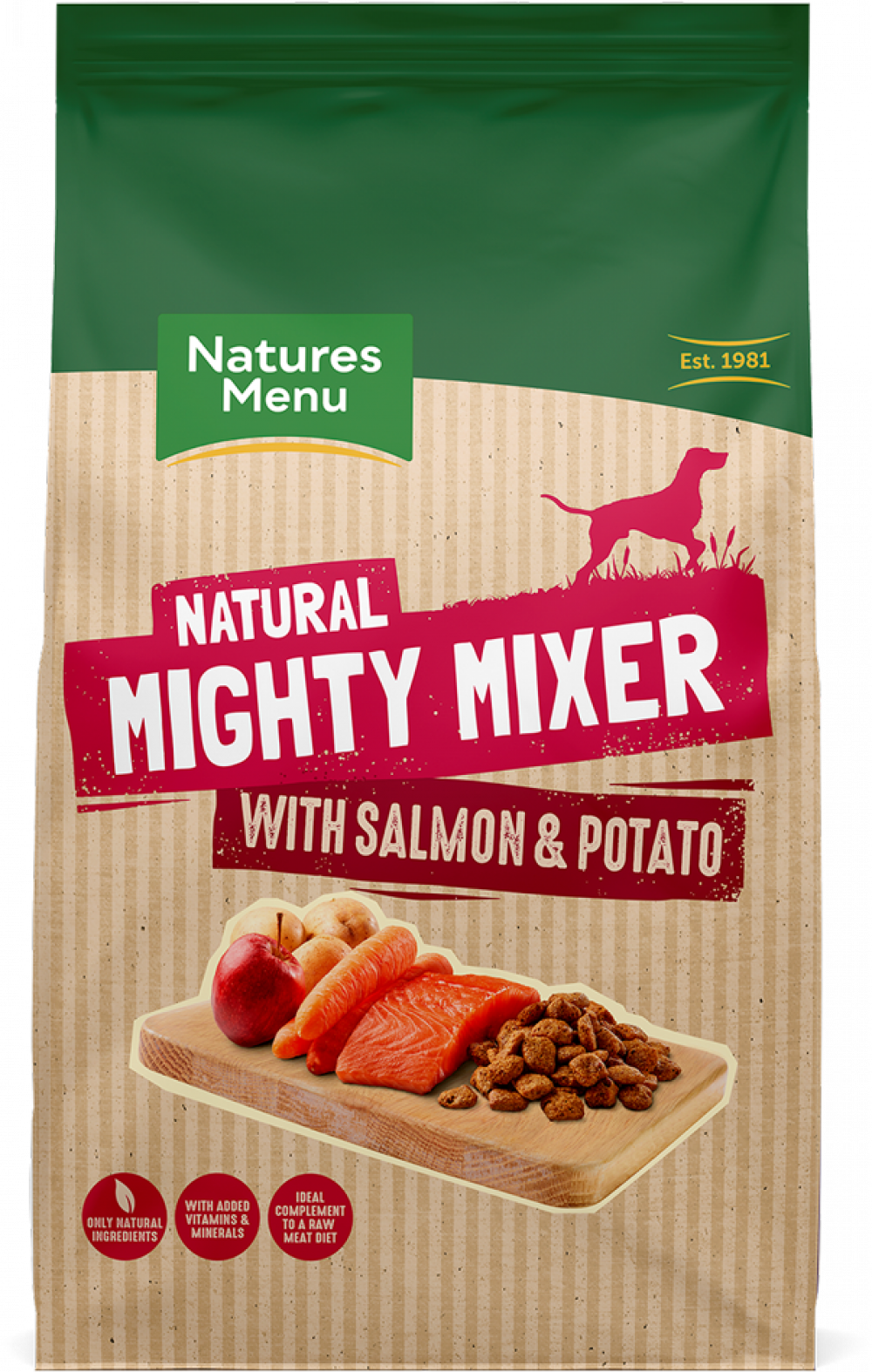 Natures Menu Mighty Mixer with Salmon & Potato Dog Food - 2k