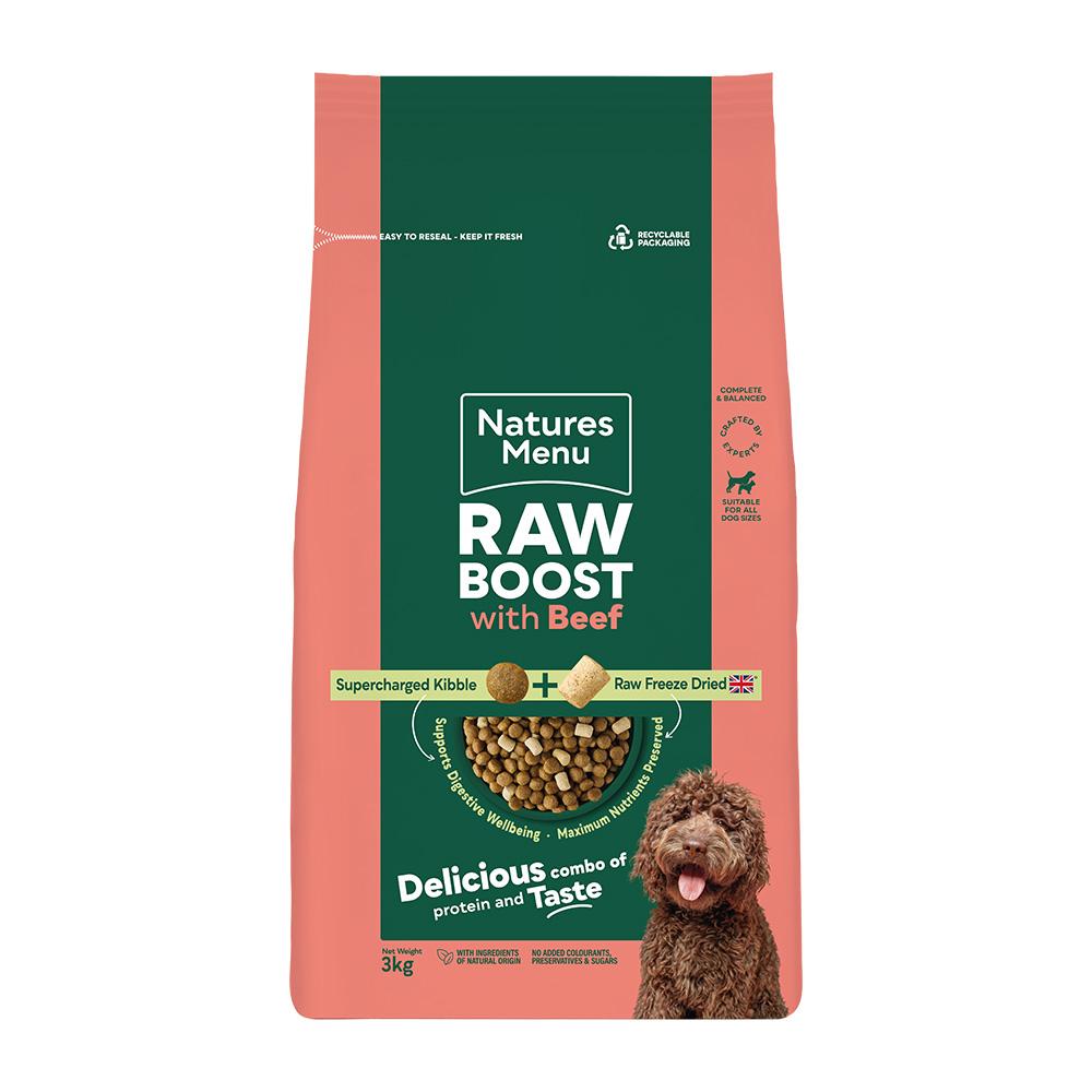 Natures Menu Raw Boost with Beef Adult Dog Food 3kg