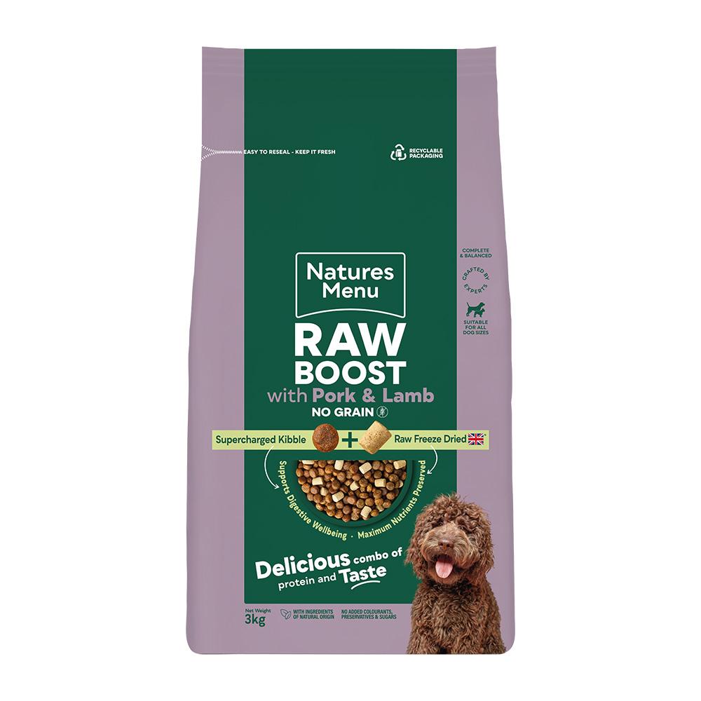 Natures Menu Raw Boost with Pork and Lamb Adult Dog Food 3kg