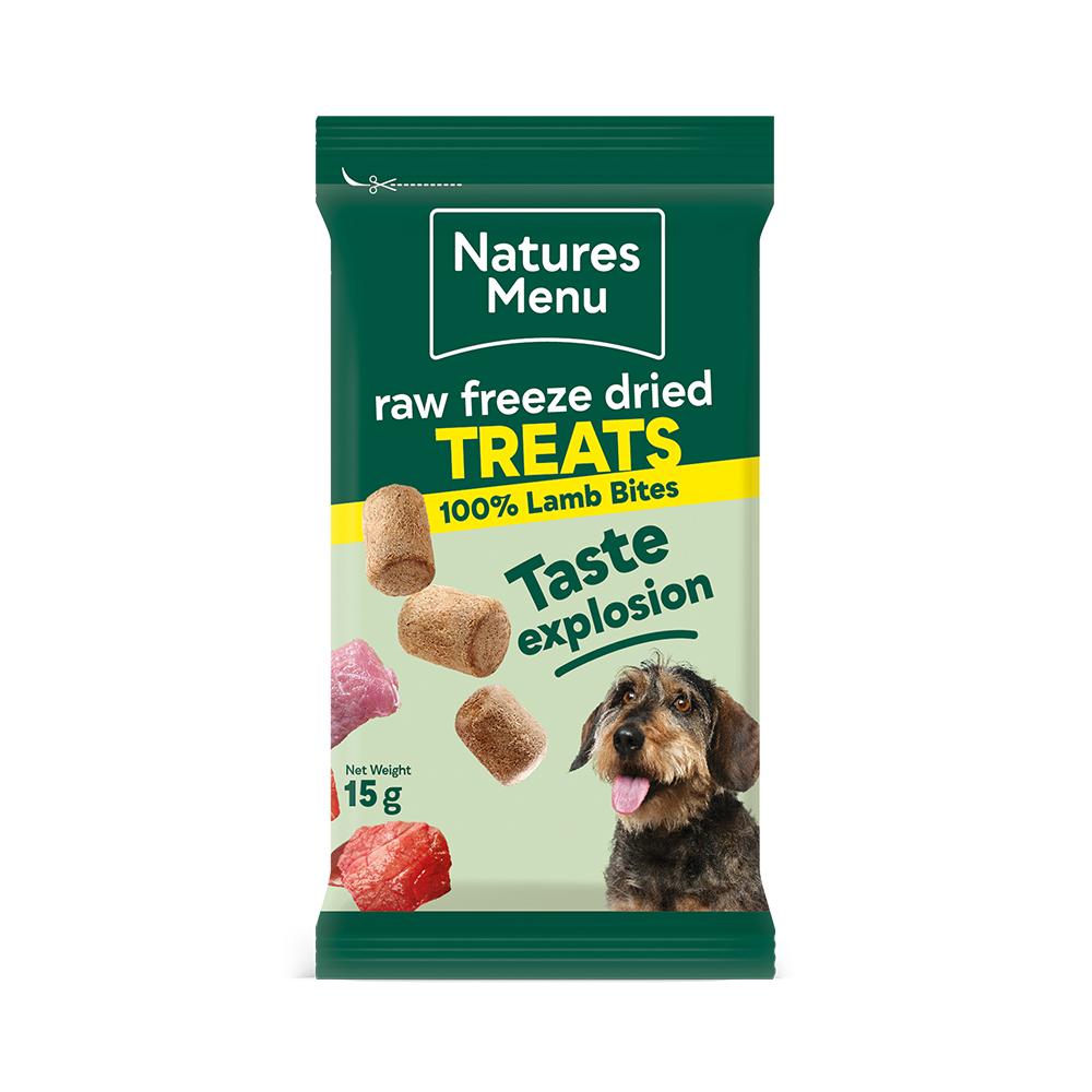 Natures Menu Raw Freeze Dried Lamb Dog Treats - 15g