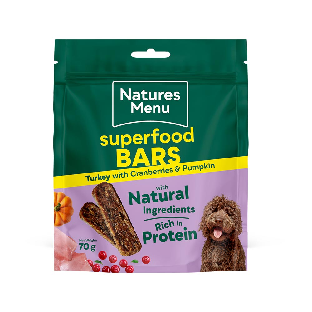 Natures Menu Turkey Superfood Snacks Dog Treats - 70g