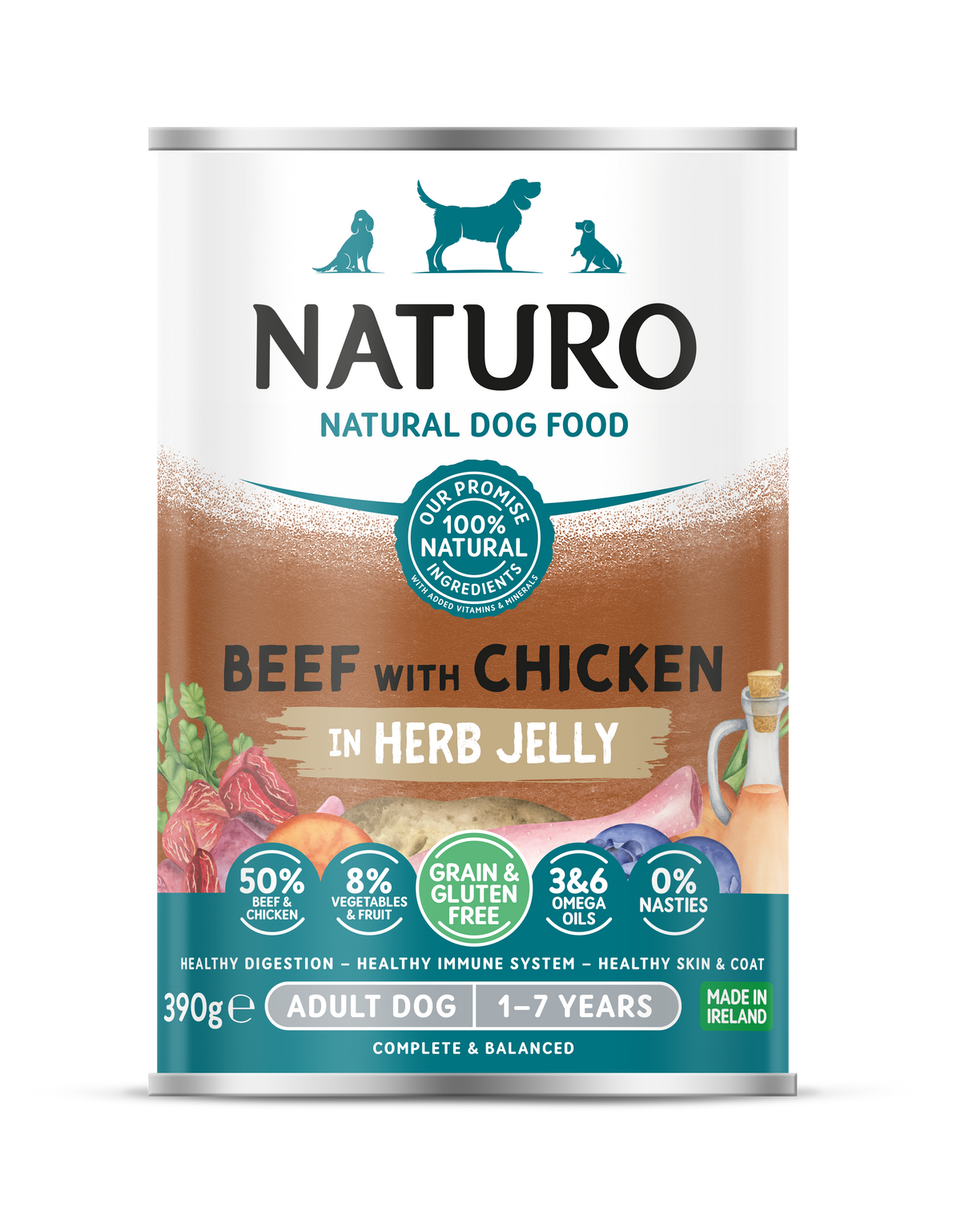 Naturo Natural Wet Dog Food – Adult & Senior Cans