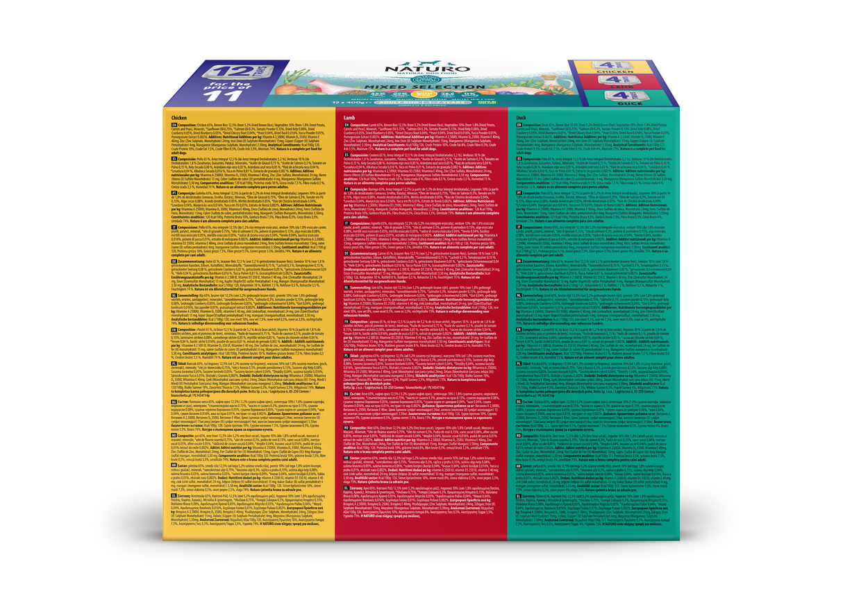 Naturo Adult Dog Tray Variety - 400g x12pk