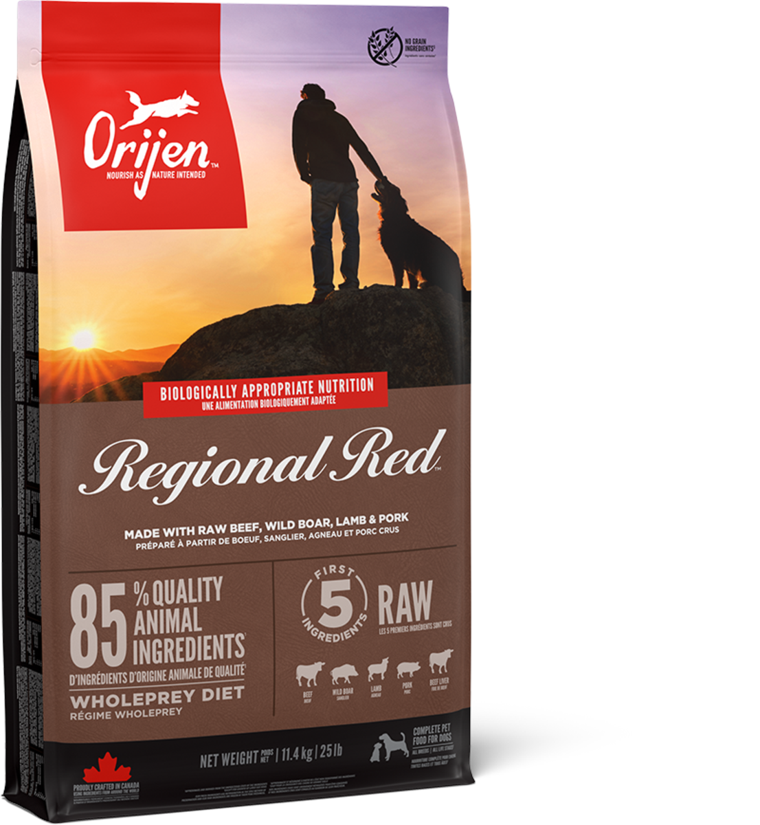 Orijen Regional Red Dry Dog Food - 11.4kg