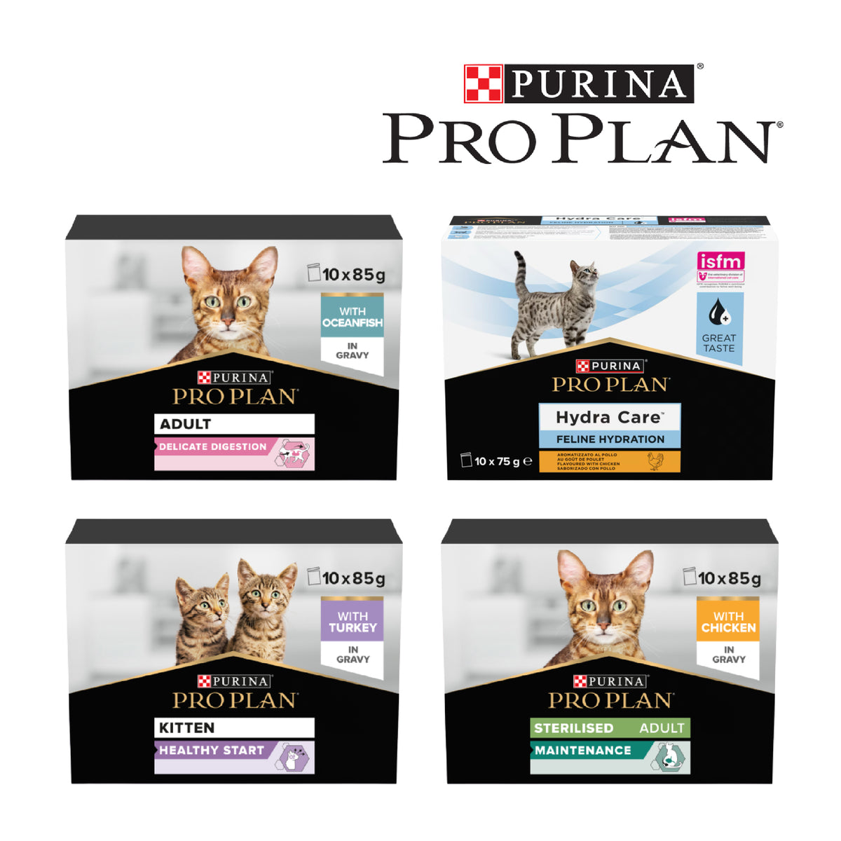 Pro Plan Wet Cat Food & Supplements – Adult, Kitten & Senior Gravy Pouches