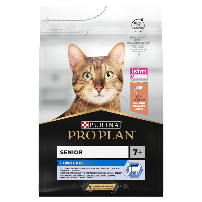 Pro Plan Senior 7+ Longevis Salmon Dry Cat Food - 3kg
