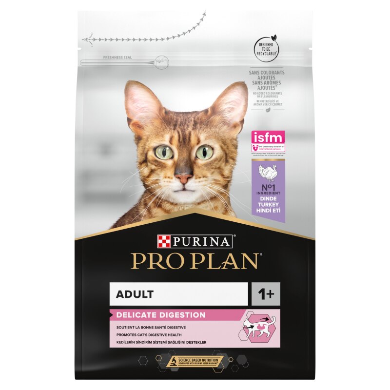 Pro Plan Delicate Digestion Turkey Dry Cat Food - 3kg