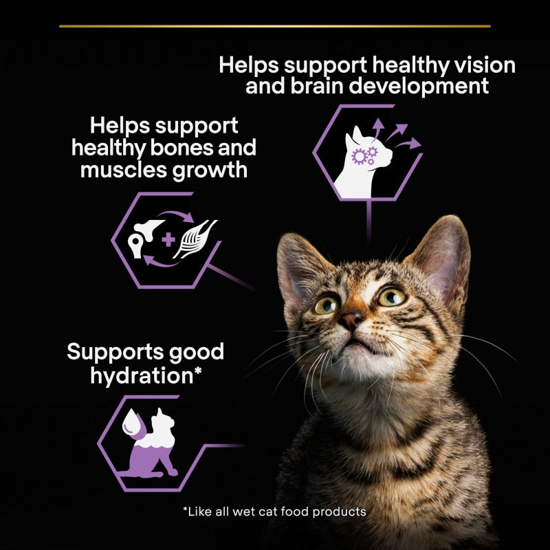 Pro Plan NutriSavour Kitten Turkey Wet Cat Food - 10 x 85g