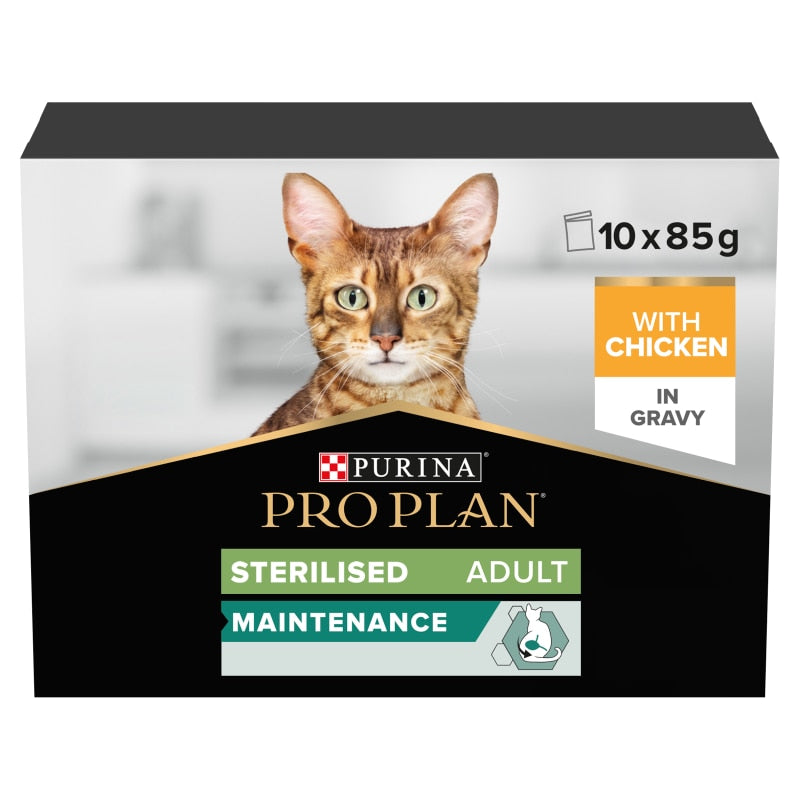 Pro Plan NutriSavour Neutered Chicken Wet Cat Food - 10 x 85g