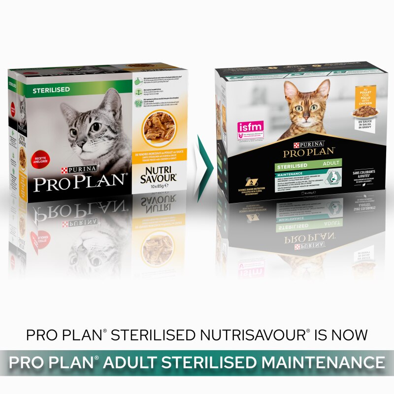 Pro Plan NutriSavour Neutered Chicken Wet Cat Food - 10 x 85g