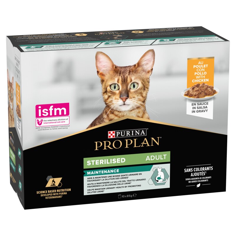 Pro Plan NutriSavour Neutered Chicken Wet Cat Food - 10 x 85g