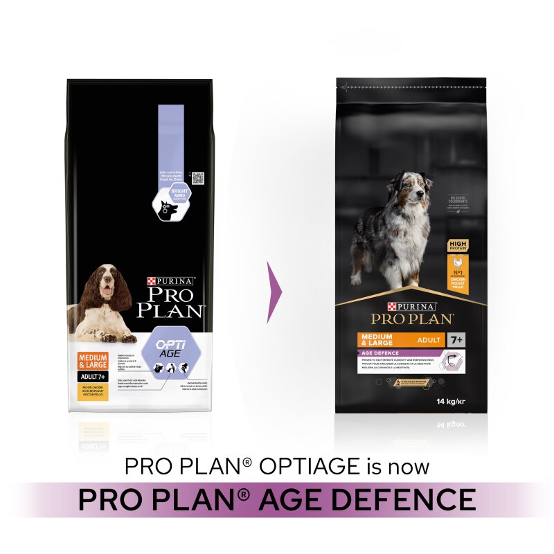 Pro Plan Medium & Large Senior Age Defence 7+ Chicken Dry Dog Food - 14kg
