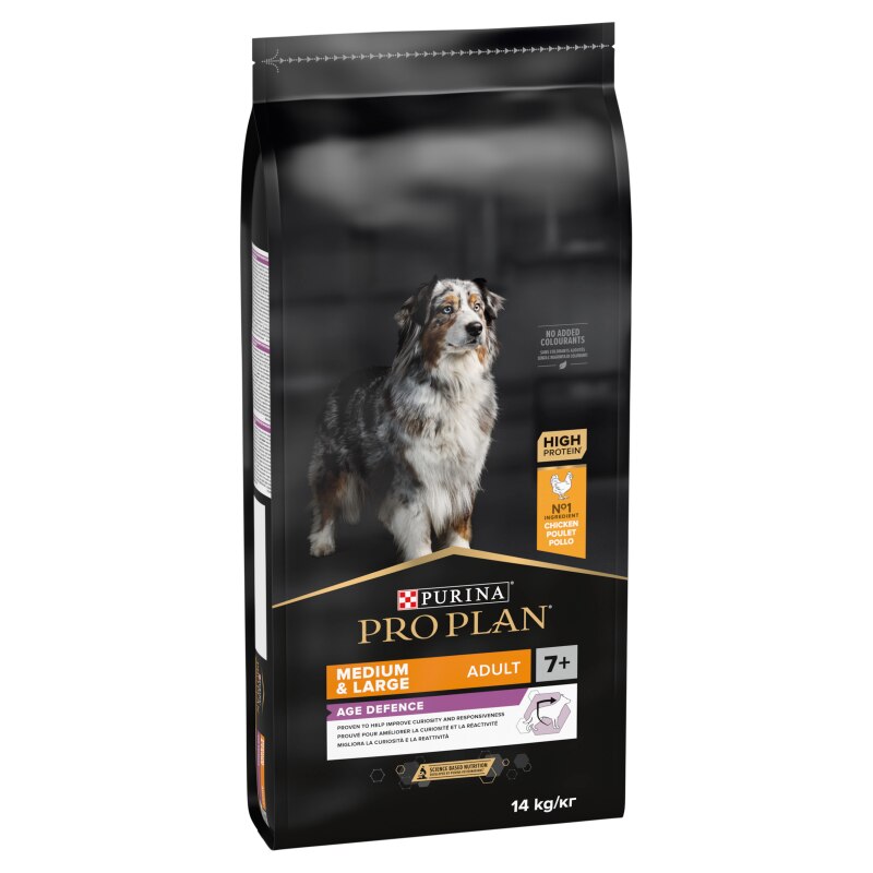 Pro Plan Medium & Large Senior Age Defence 7+ Chicken Dry Dog Food - 14kg