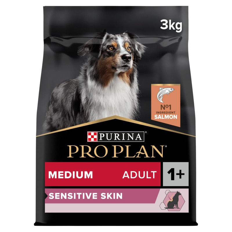 PRO PLAN Medium Adult Dry Dog Food Sensitive Skin Rich in Salmon - 3kg