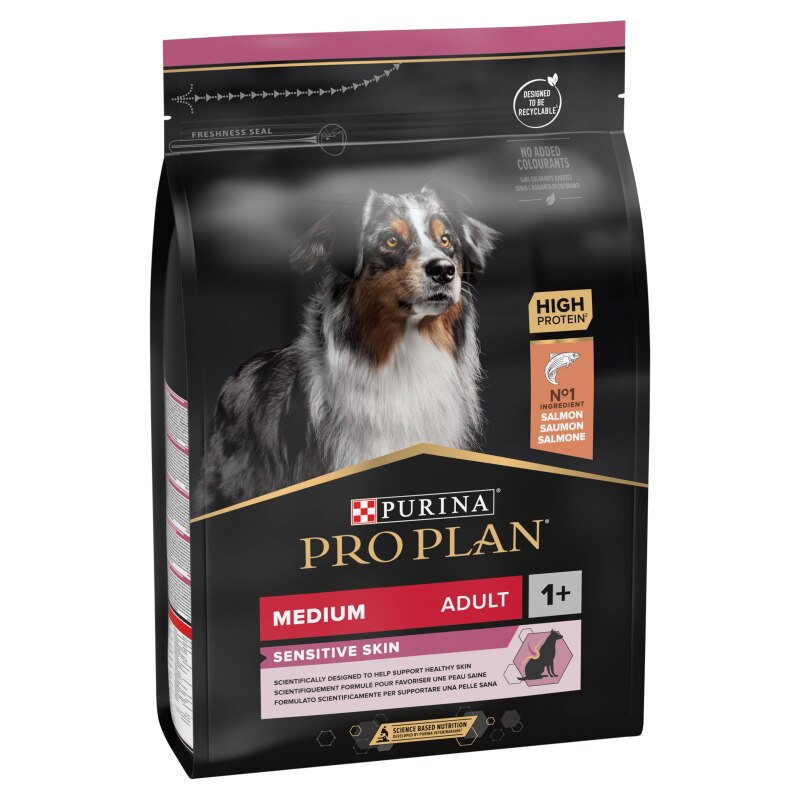 PRO PLAN Medium Adult Dry Dog Food Sensitive Skin Rich in Salmon - 3kg
