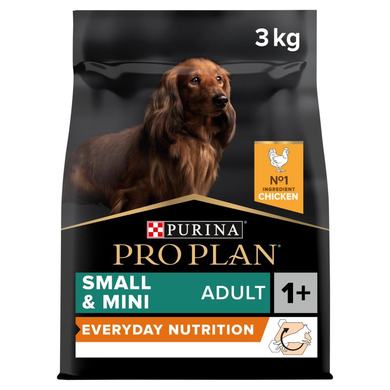 PRO PLAN Small & Mini Adult Dry Dog Food Everyday Nutrition Rich in Chicken - 3kg