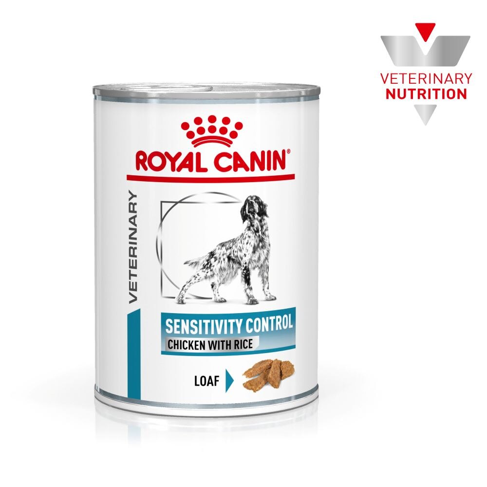 Royal Canin Sensitivity Control Chicken with Rice Adult Wet Dog Food In Loaf - 12 x 410G