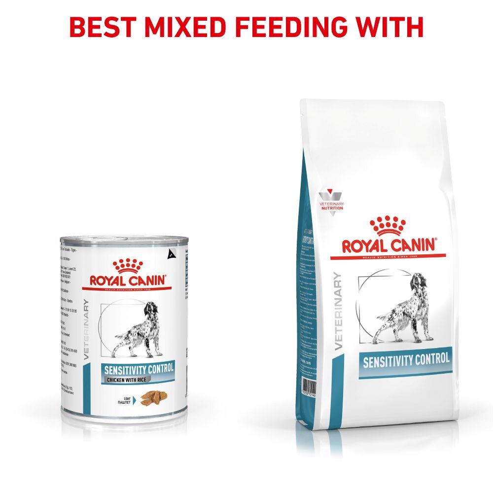 Royal Canin Sensitivity Control Chicken with Rice Adult Wet Dog Food In Loaf - 12 x 410G