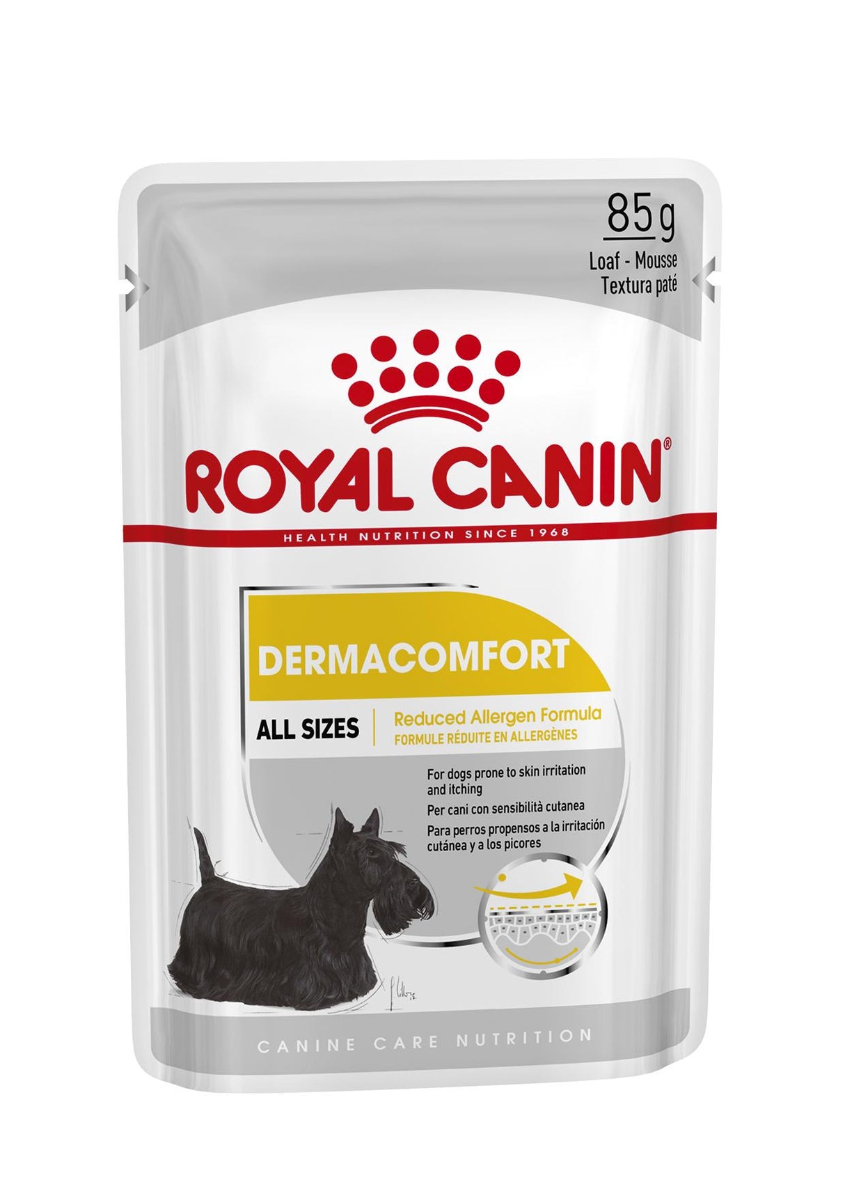 Royal Canin Dermacomfort Wet Pouches Adult Dog Food-12x 85g