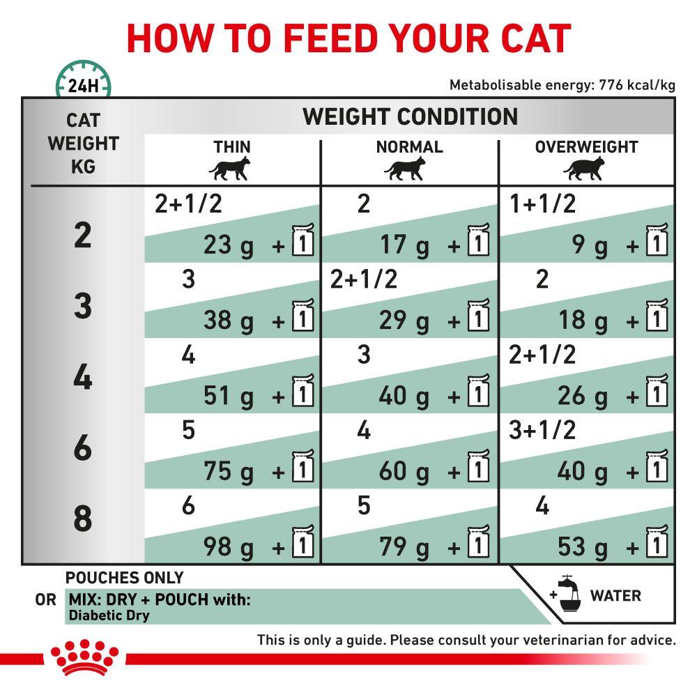 Royal Canin Diabetic Thin Slices in Gravy Adult Wet Cat Food Pouches - 48 x 85g