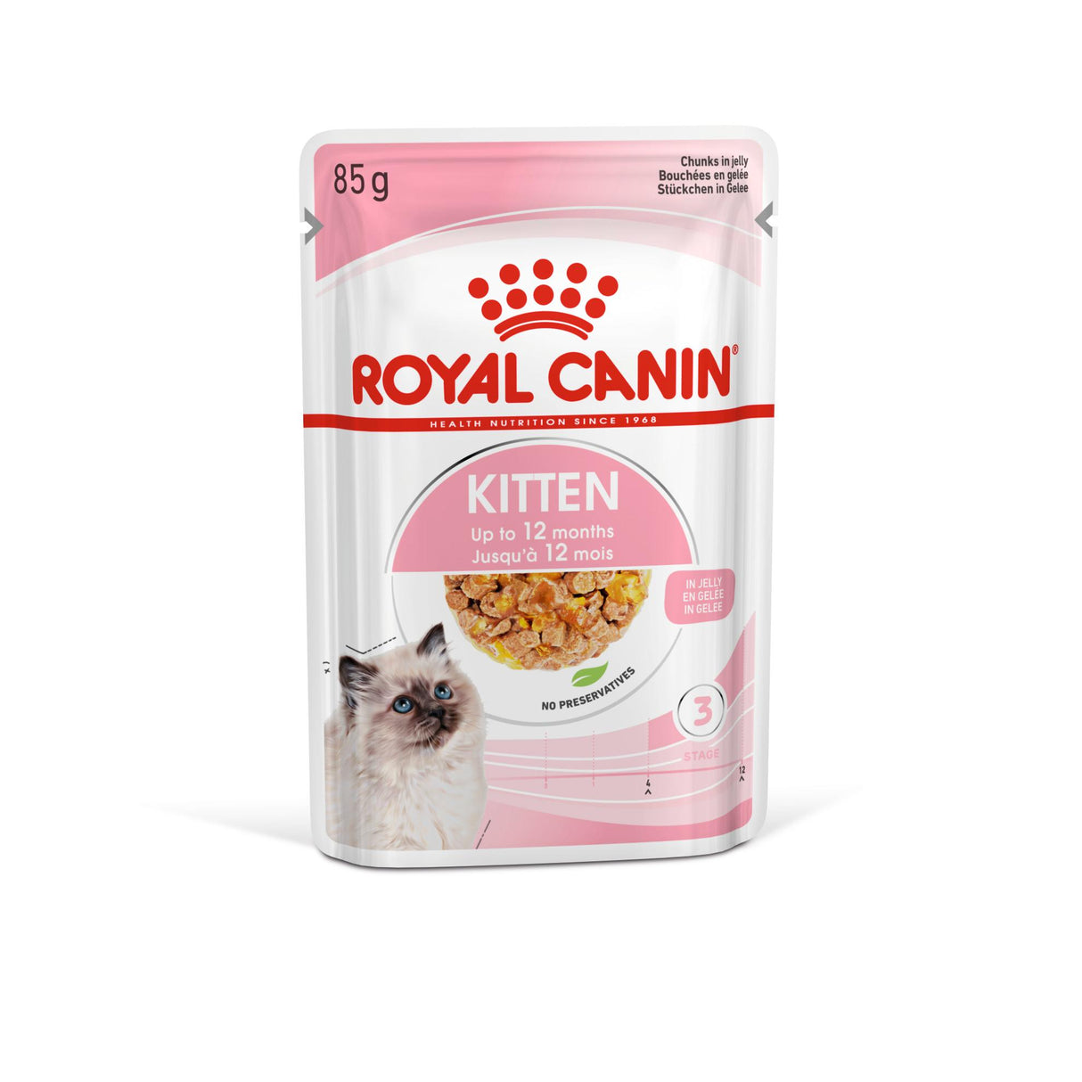 Royal Canin Feline Health Nutrition Wet Kitten Chunks in Jelly - 12 x 85g