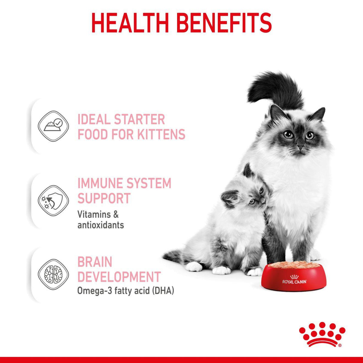 Royal Canin Feline Health Nutrition Mother & Babycat Adult and Kitten Wet Cat Food Ultra Soft Mousse - 12 x 195g