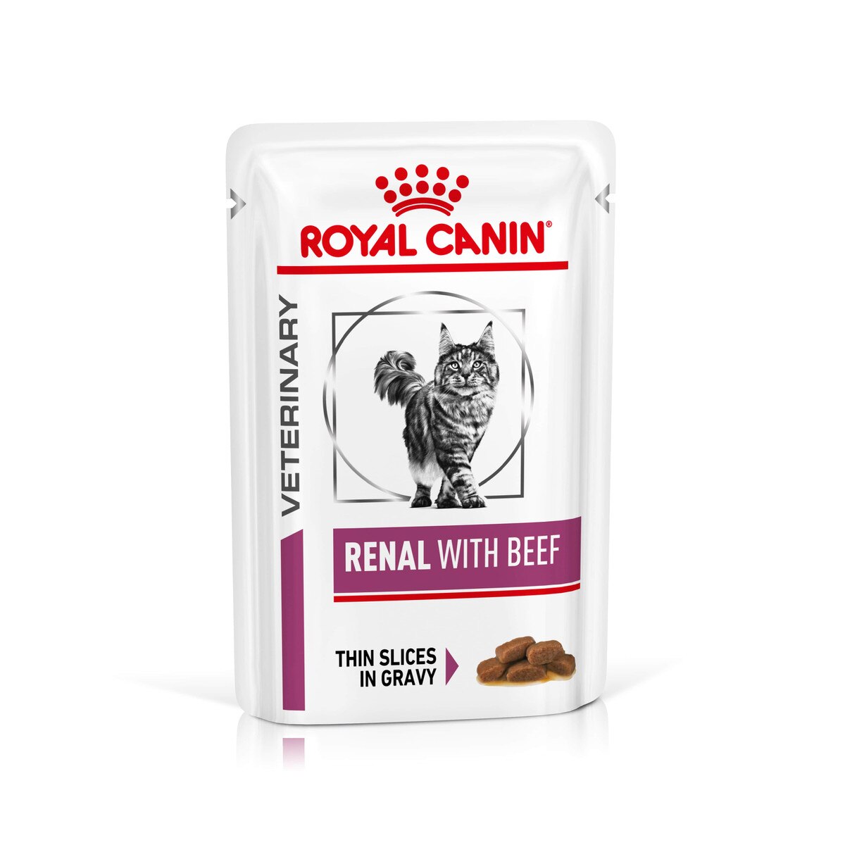Royal Canin Renal With Beef Adult Wet Cat Food Thin Slices In Gravy 12 x 85g